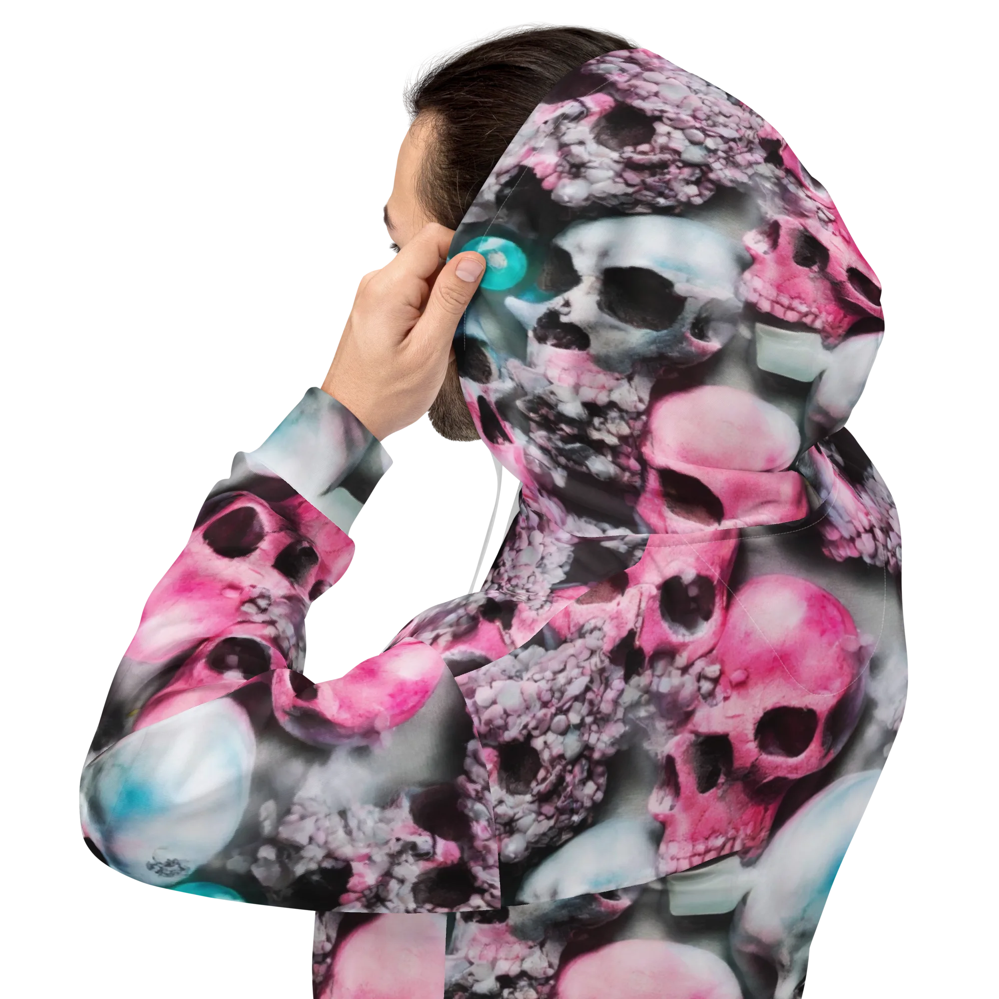 Candy Skull Garden on Hoodie — Back