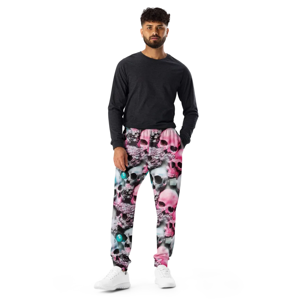 Candy Skull Garden on Men's Joggers — Front