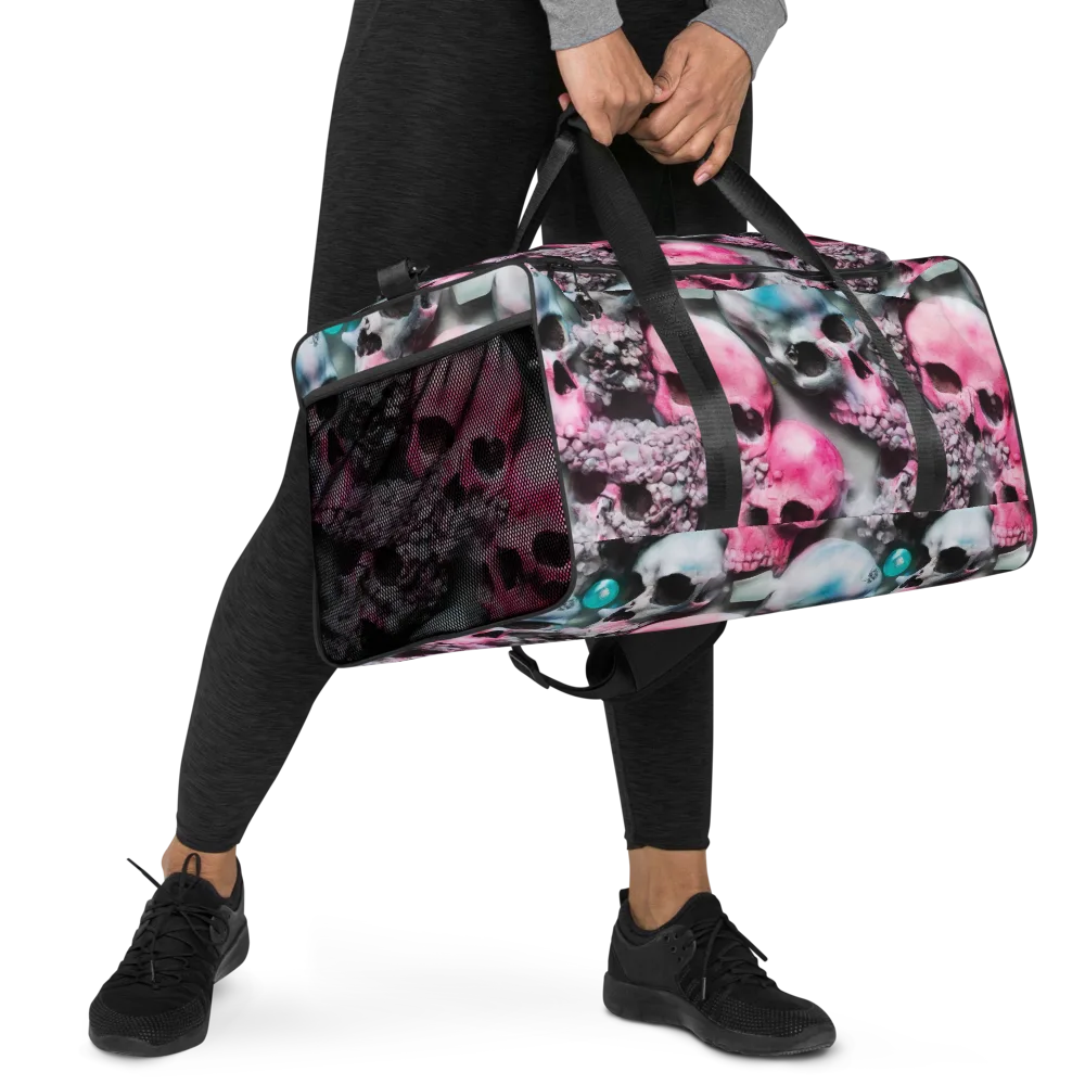 Candy Skull Garden on Duffle Bag — Right Front