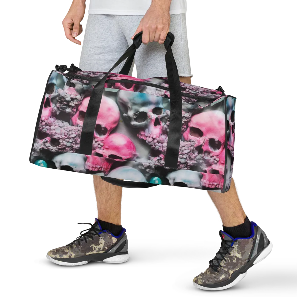 Candy Skull Garden on Duffle Bag — Front