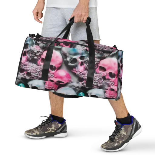 Candy Skull Garden on a Duffle Bag
