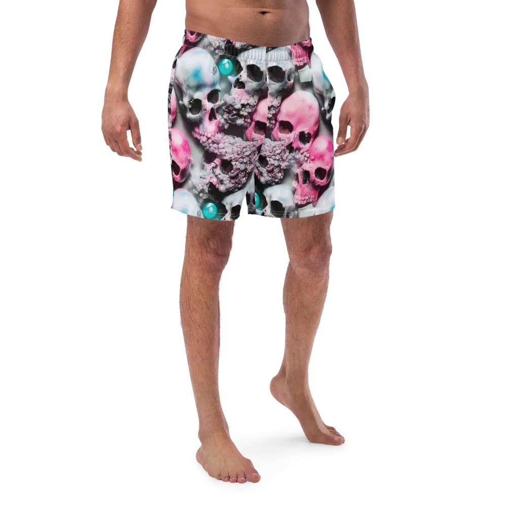 Candy Skull Garden on Swim Trunks — Front