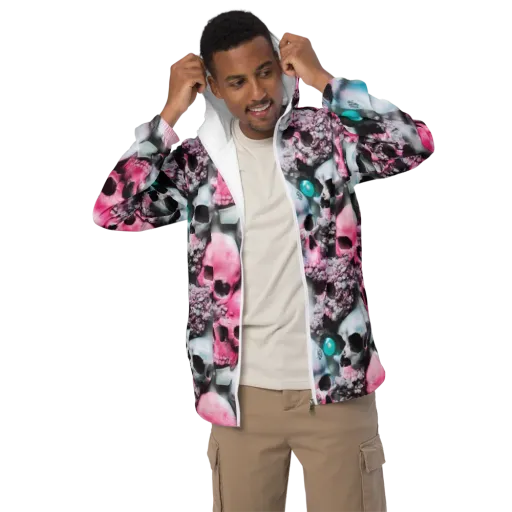 Candy Skull Garden on a Men's Windbreaker