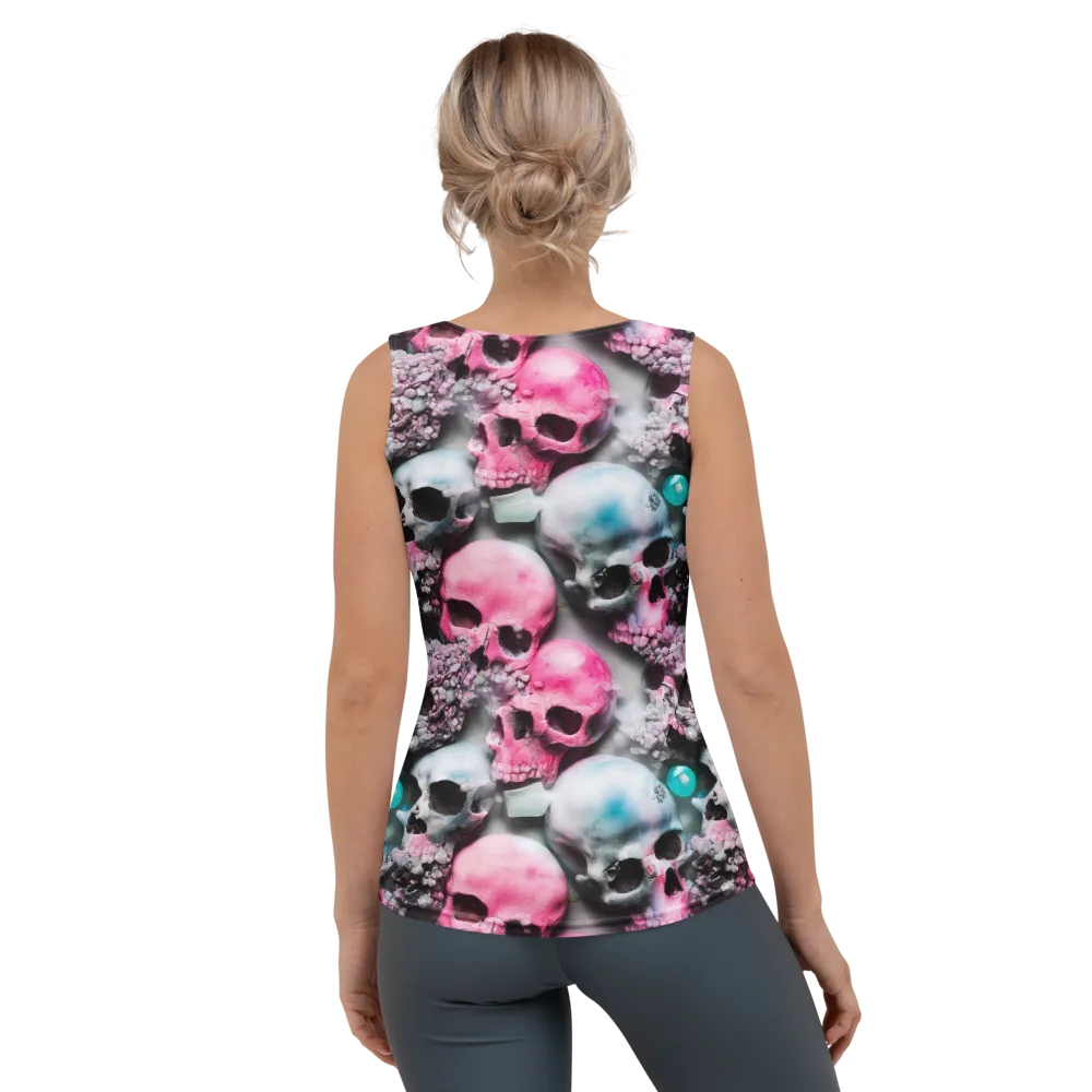 Candy Skull Garden on Women's Tank Top — Back