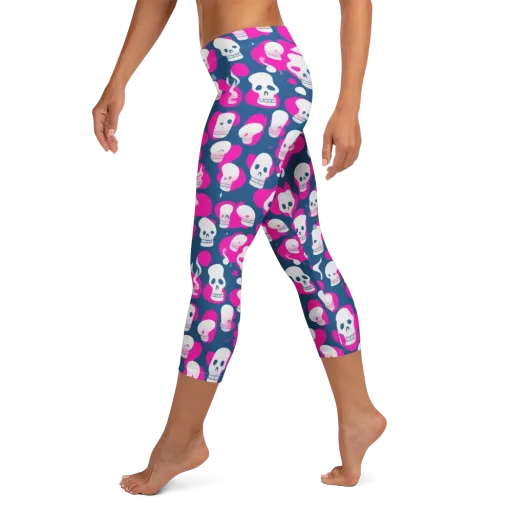 Pink Requiem on a Capri Leggings