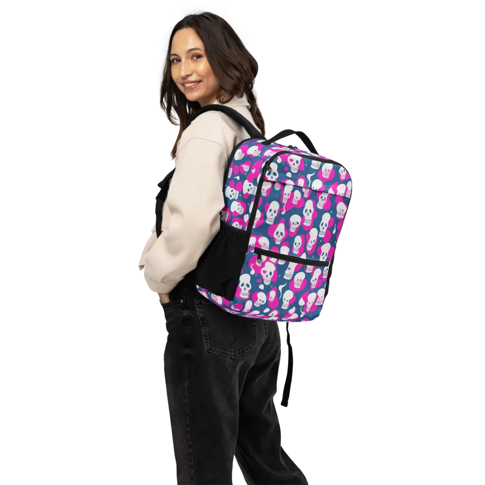 Pink Requiem on Utility Backpack — Back
