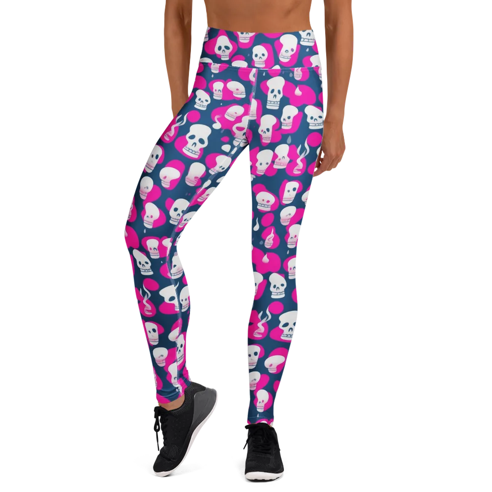 Pink Requiem on Yoga Leggings — Front