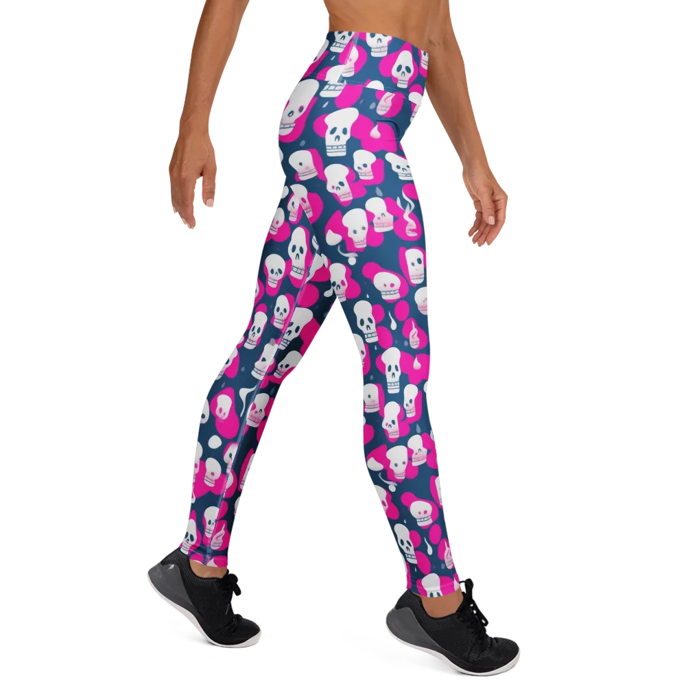 Pink Requiem on Yoga Leggings — Right