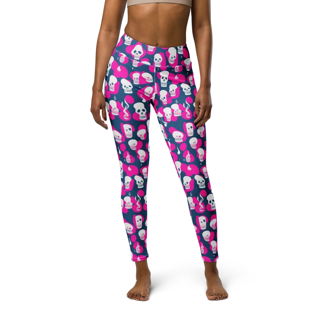 Pink Requiem on Yoga Leggings — Front