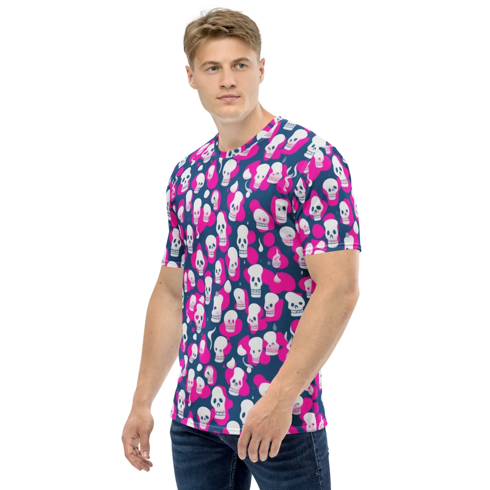 Pink Requiem on Men's Crew Neck T-Shirt — Left