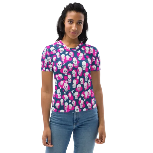 Pink Requiem on a Women's Crew Neck T-Shirt