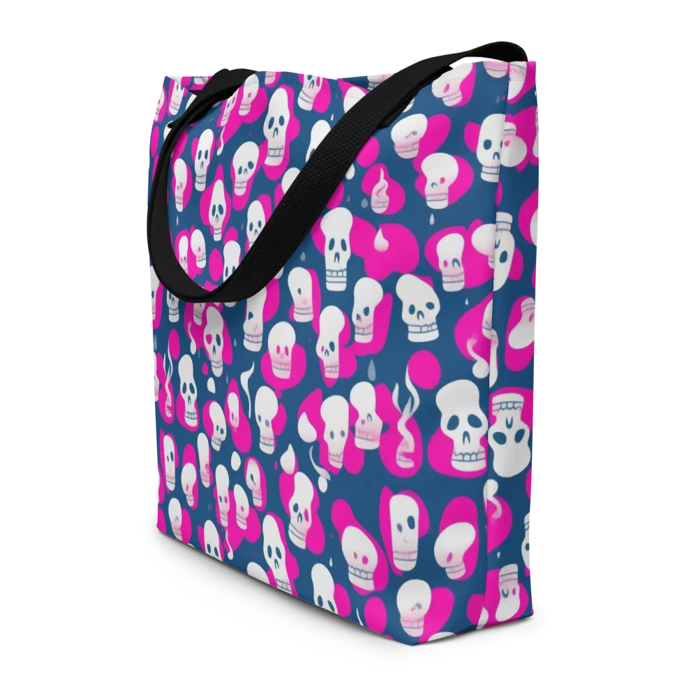 Pink Requiem on Large Tote Bag W/ Pocket — Front