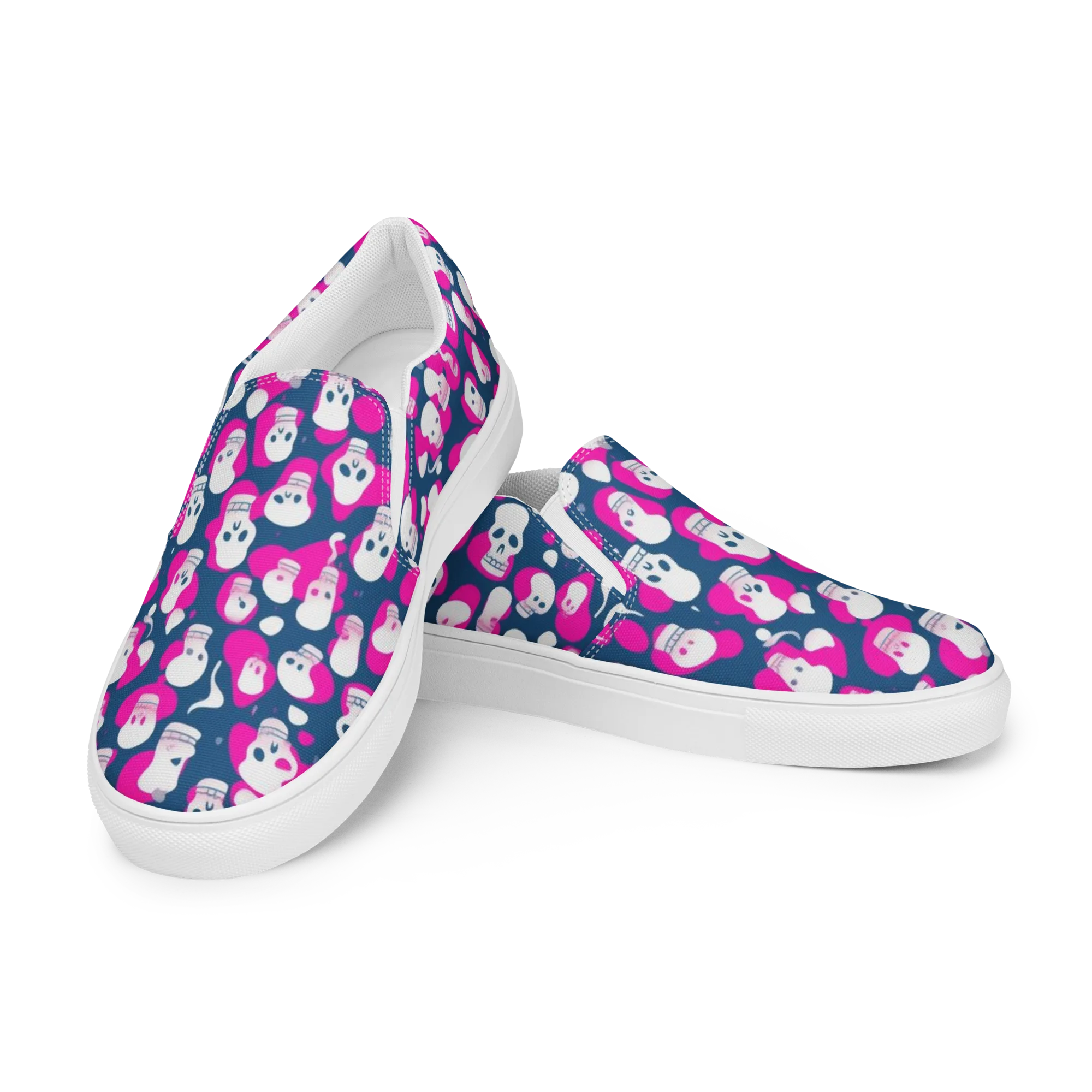 Pink Requiem on Women's Slip-On Canvas Shoes — Left Front