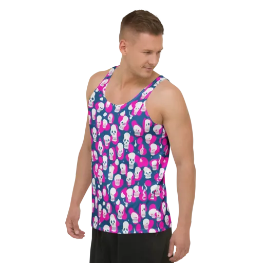 Pink Requiem on a Men's Tank Top