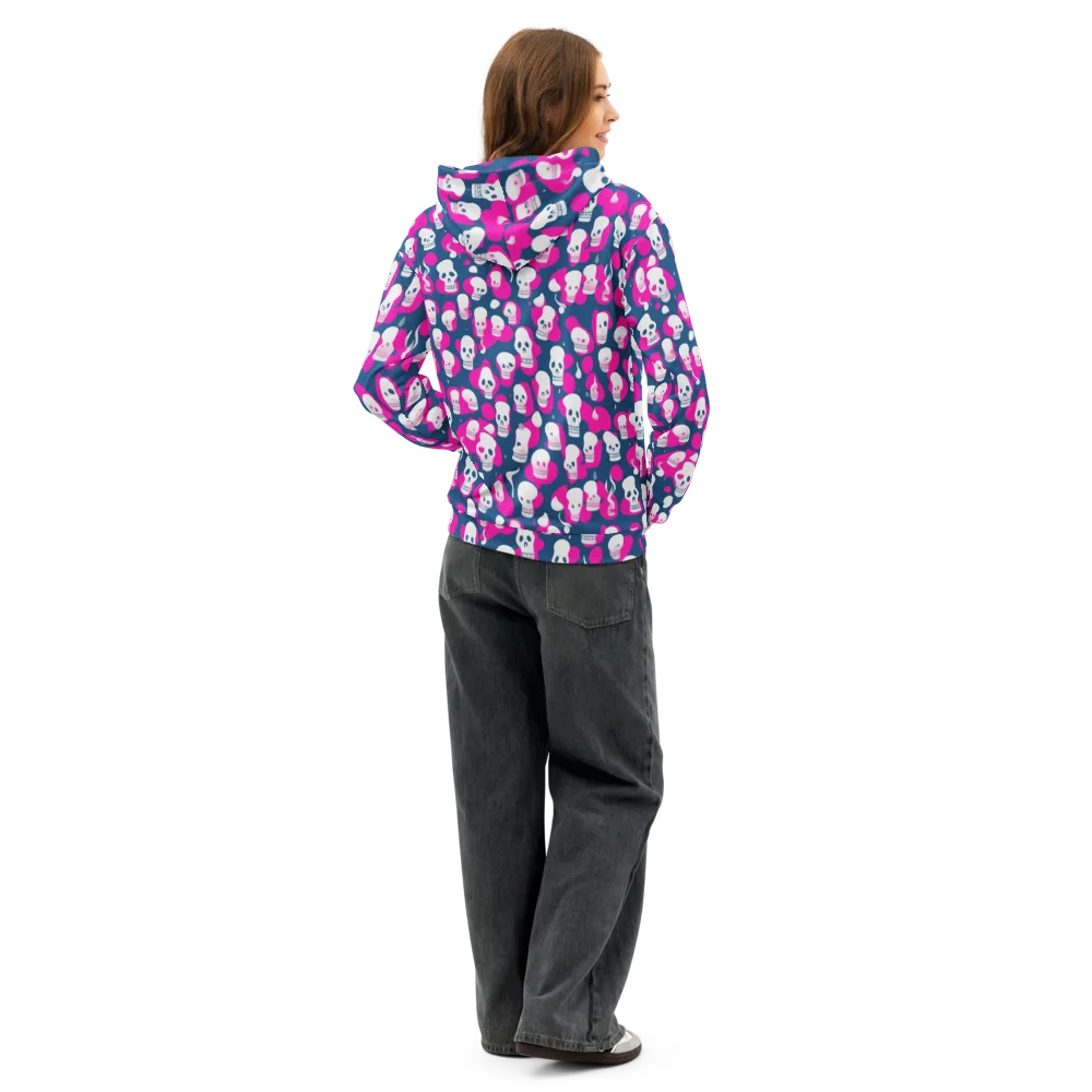 Pink Requiem on Cotton Hoodie — Back