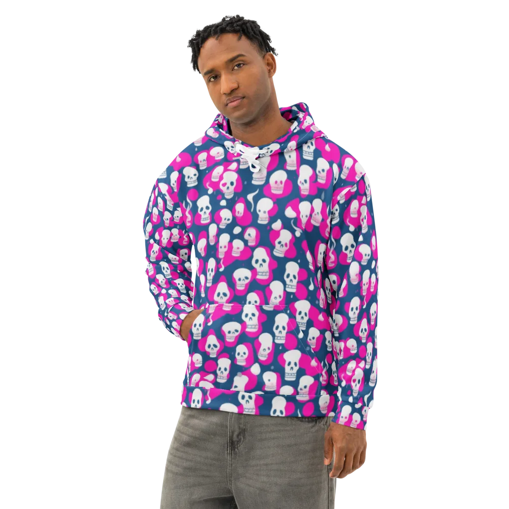 Pink Requiem on Cotton Hoodie — Left Front