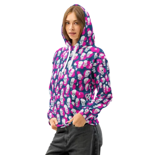 Pink Requiem on a Cotton Hoodie