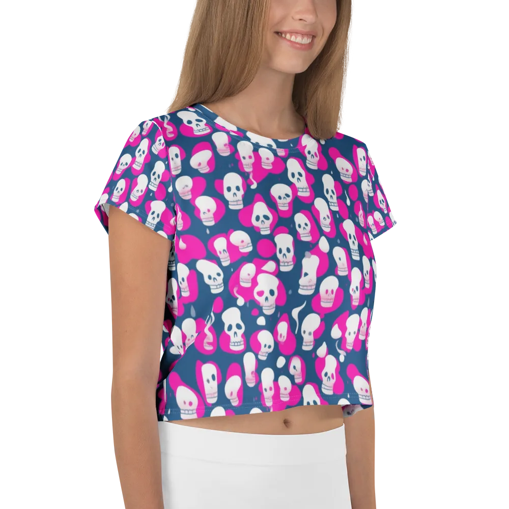 Pink Requiem on Crop Tee — Right