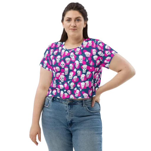 Pink Requiem on a Crop Tee
