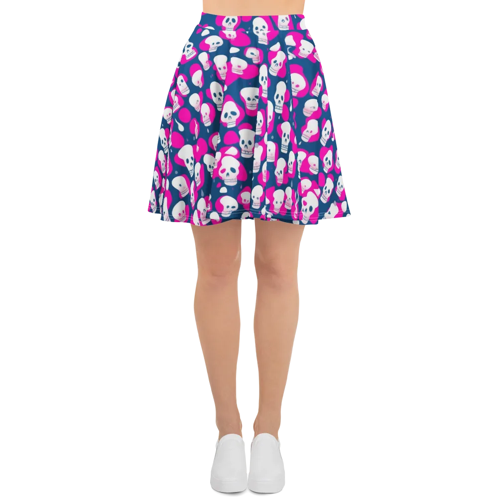 Pink Requiem on Skater Skirt — Front