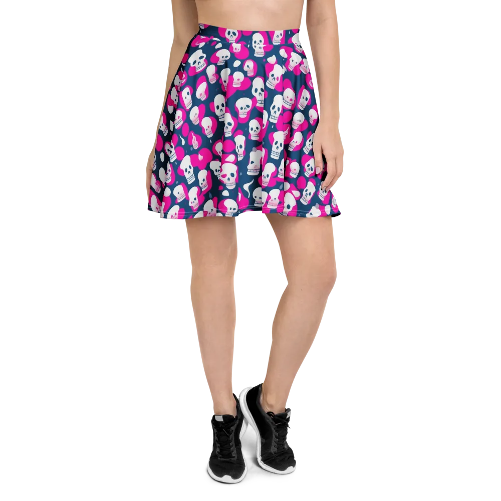 Pink Requiem on Skater Skirt — Front