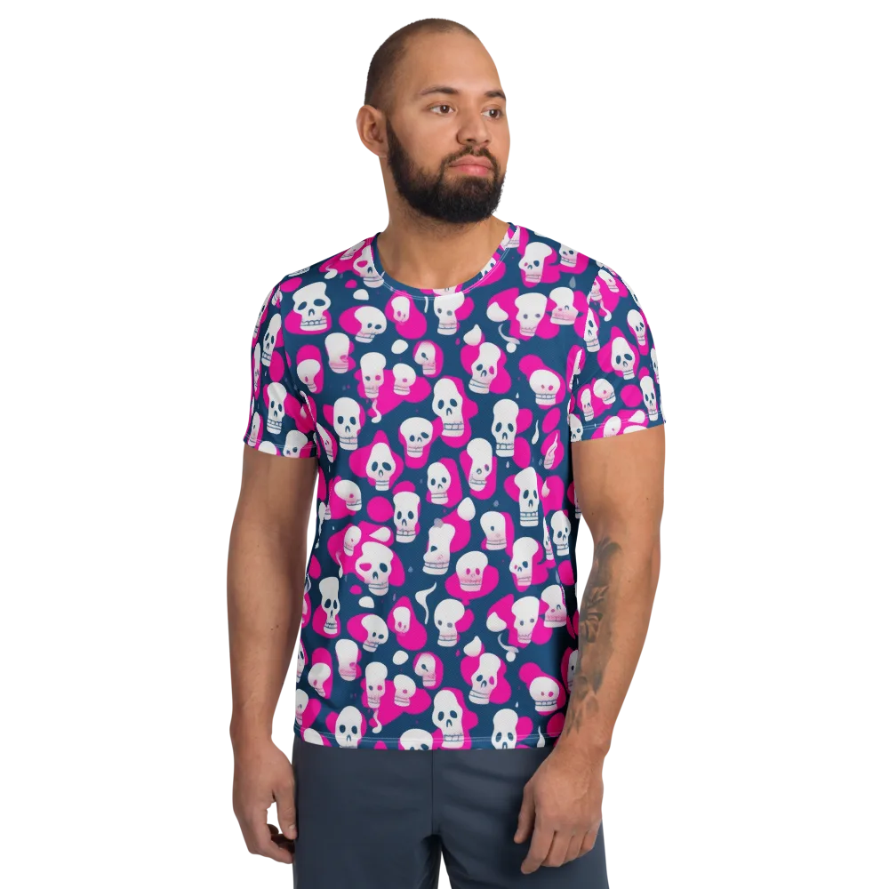 Pink Requiem on Men's Athletic T-Shirt — Front