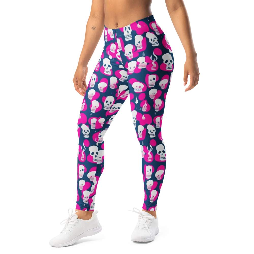 Pink Requiem on Leggings — Left Front