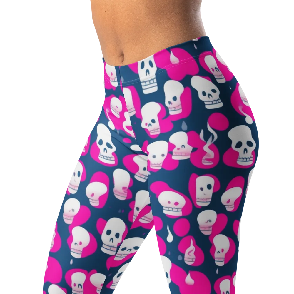 Pink Requiem on Leggings — Left Front
