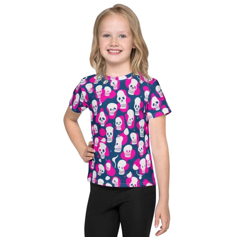 Pink Requiem on Kids Crew Neck T-Shirt — Front