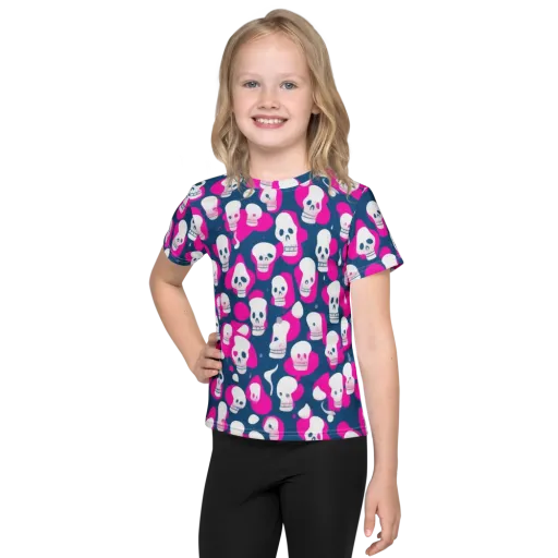 Pink Requiem on a Kids Crew Neck T-Shirt