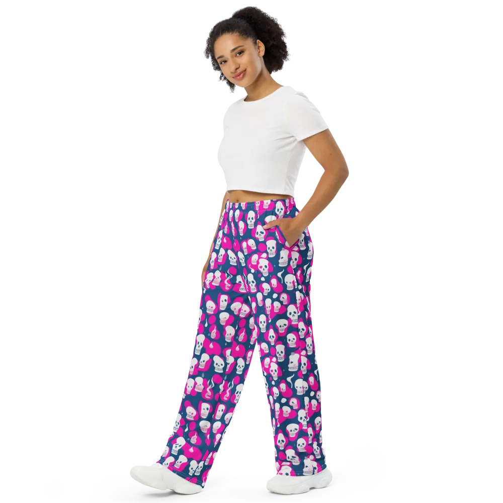 Pink Requiem on Wide-Leg Pants — Left Front