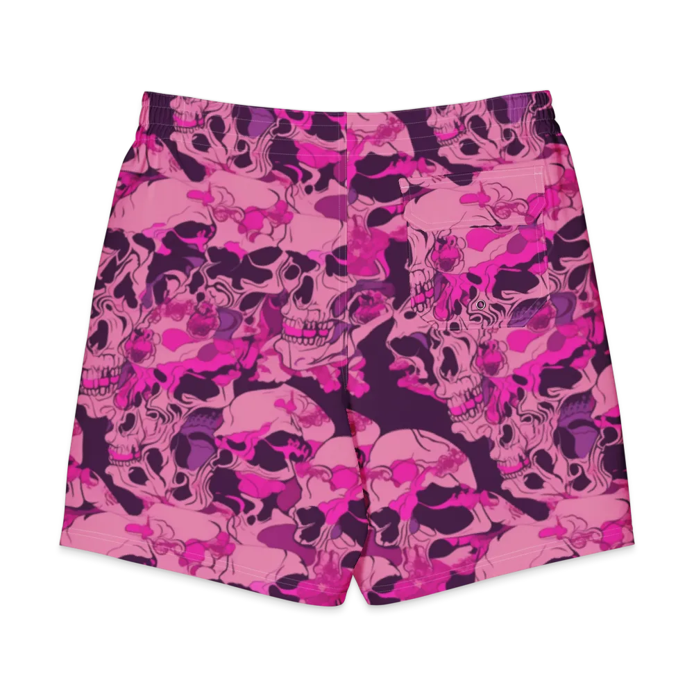 Fuchsia Afterlife on Men's Board Shorts — Back