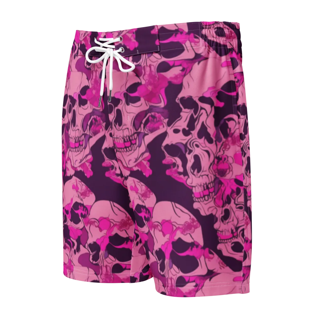 Fuchsia Afterlife on Men's Board Shorts — Front