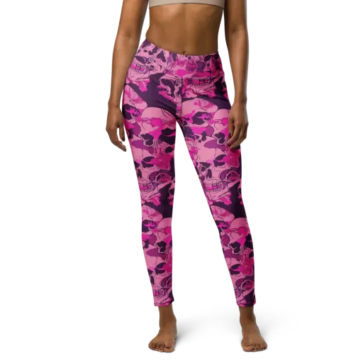 Fuchsia Afterlife on a Yoga Leggings