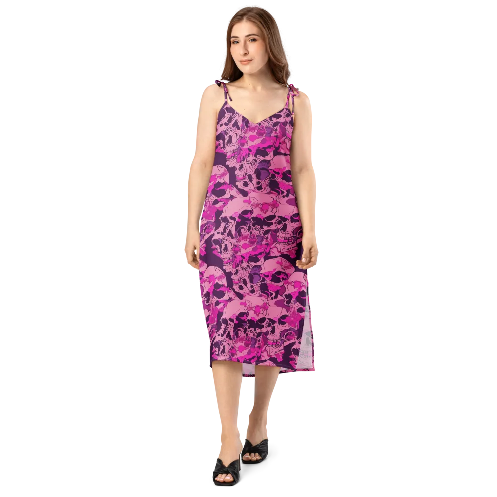 Fuchsia Afterlife on Slip Dress — Front