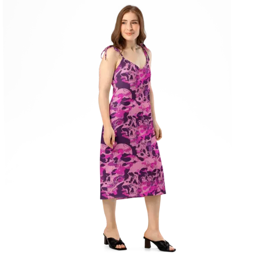 Fuchsia Afterlife on a Slip Dress