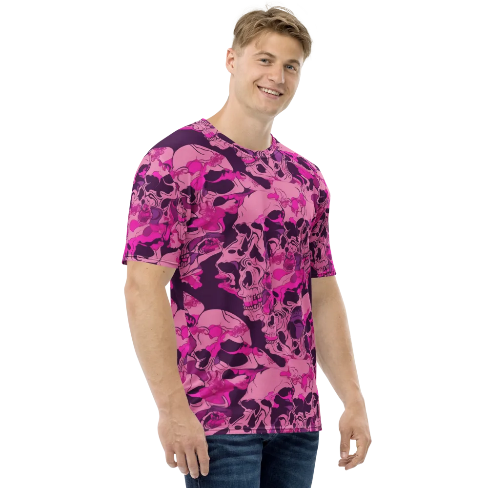 Fuchsia Afterlife on Men's Crew Neck T-Shirt — Right