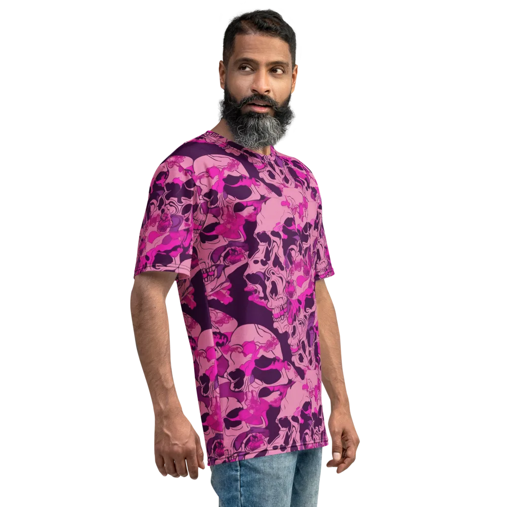 Fuchsia Afterlife on Men's Crew Neck T-Shirt — Right