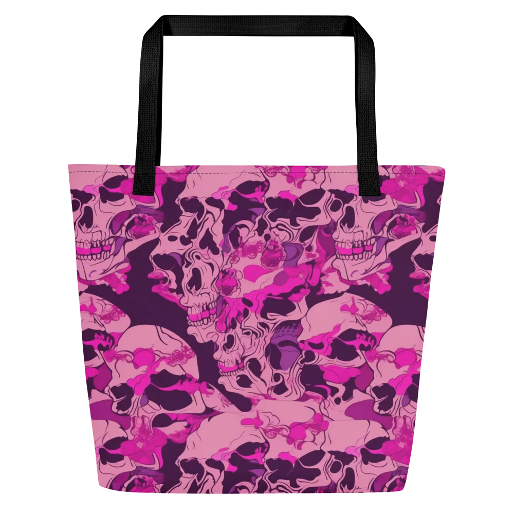 Fuchsia Afterlife on Large Tote Bag W/ Pocket — Front