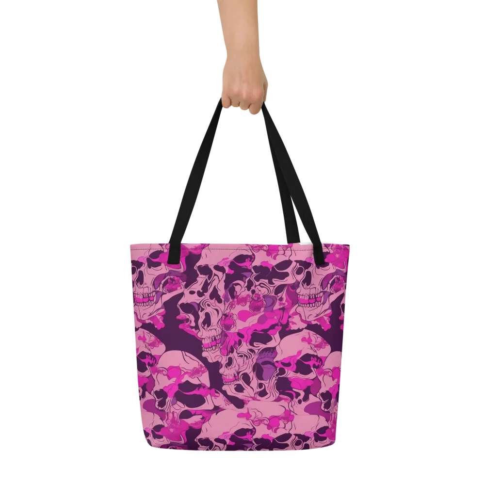 Fuchsia Afterlife on Large Tote Bag W/ Pocket — Front