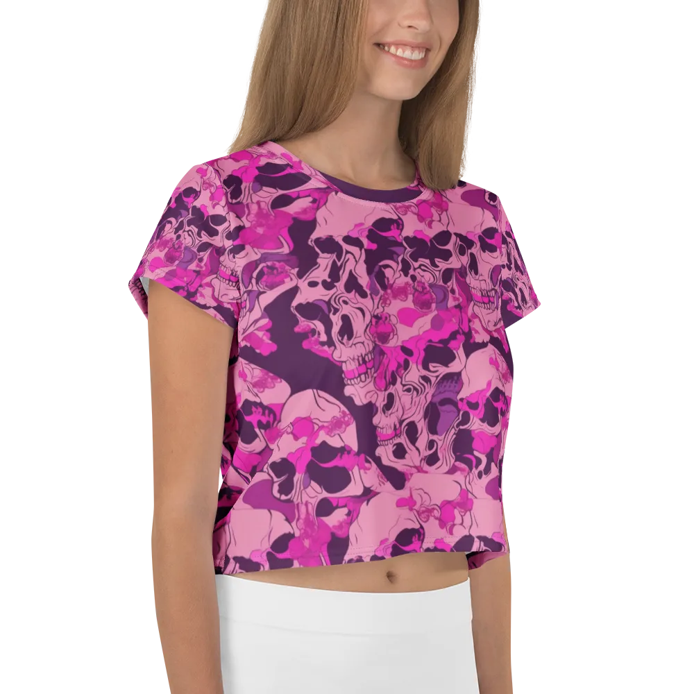 Fuchsia Afterlife on Crop Tee — Right