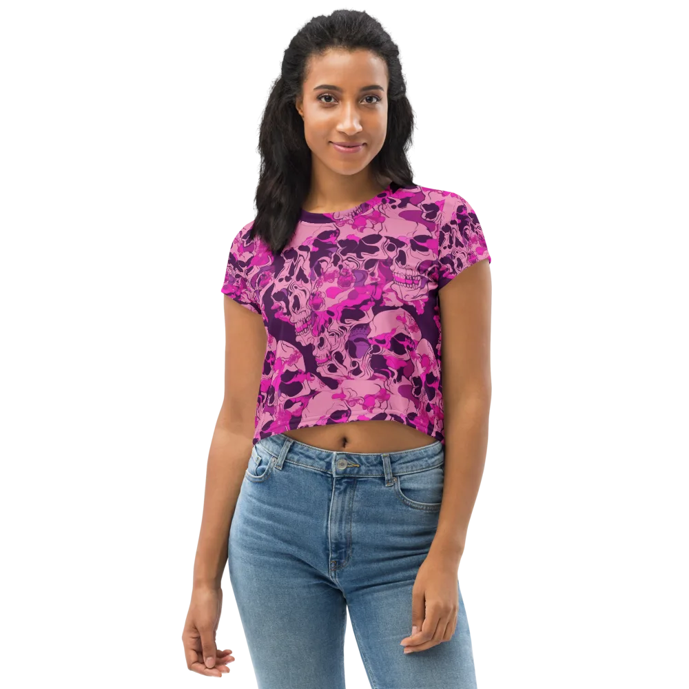 Fuchsia Afterlife on Crop Tee — Front