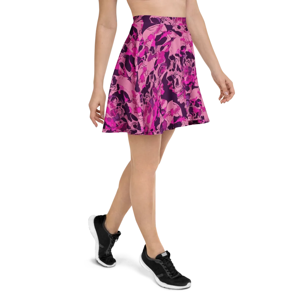 Fuchsia Afterlife on Skater Skirt — Right