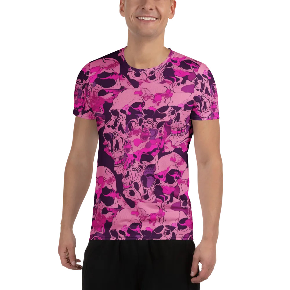 Fuchsia Afterlife on Men's Athletic T-Shirt — Front