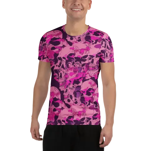 Fuchsia Afterlife on a Men's Athletic T-Shirt