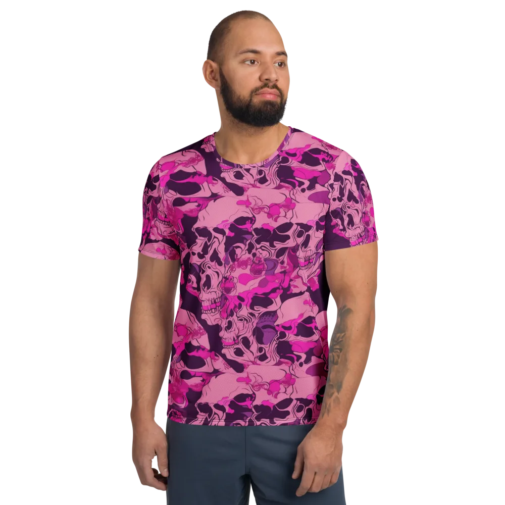 Fuchsia Afterlife on Men's Athletic T-Shirt — Front