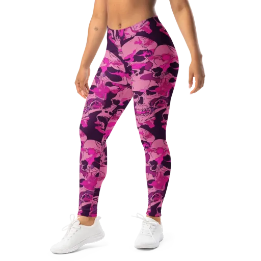 Fuchsia Afterlife on a Leggings