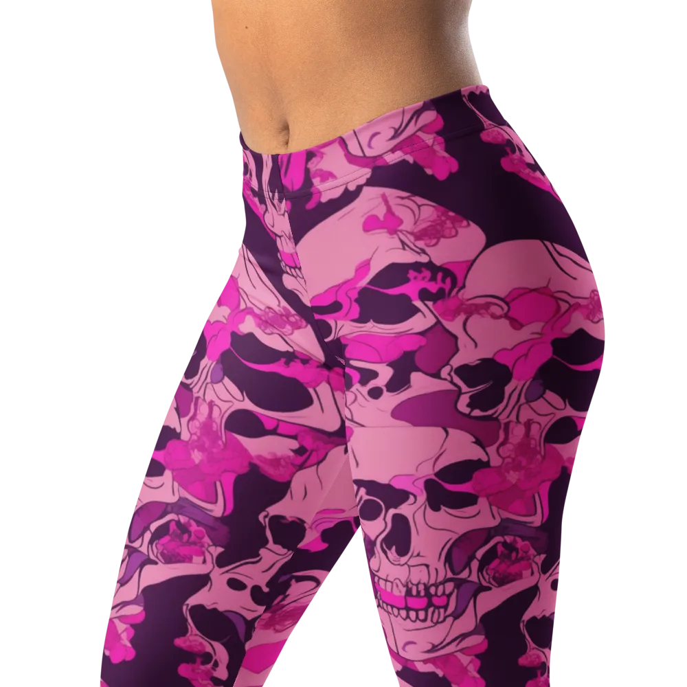Fuchsia Afterlife on Leggings — Left Front