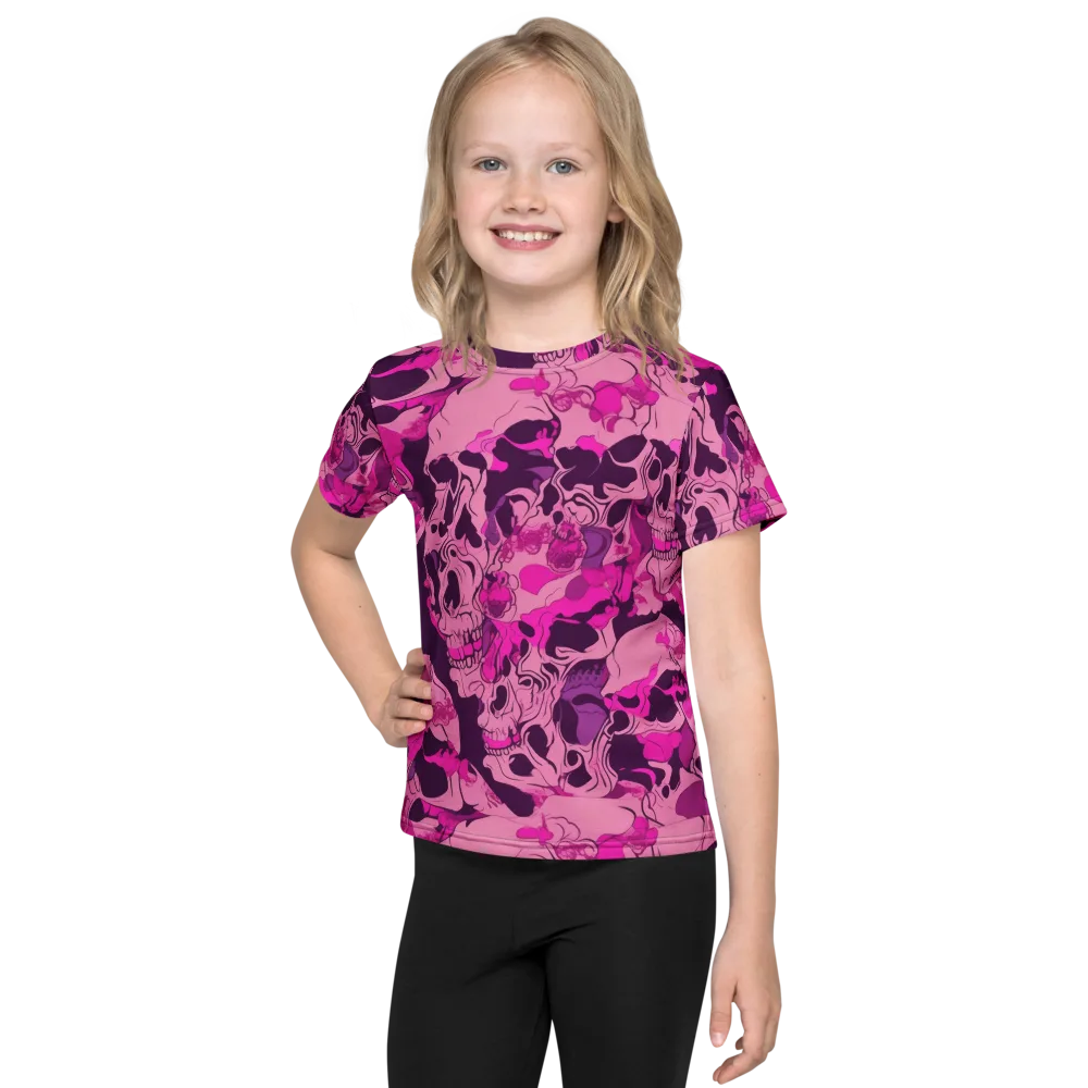 Fuchsia Afterlife on Kids Crew Neck T-Shirt — Front