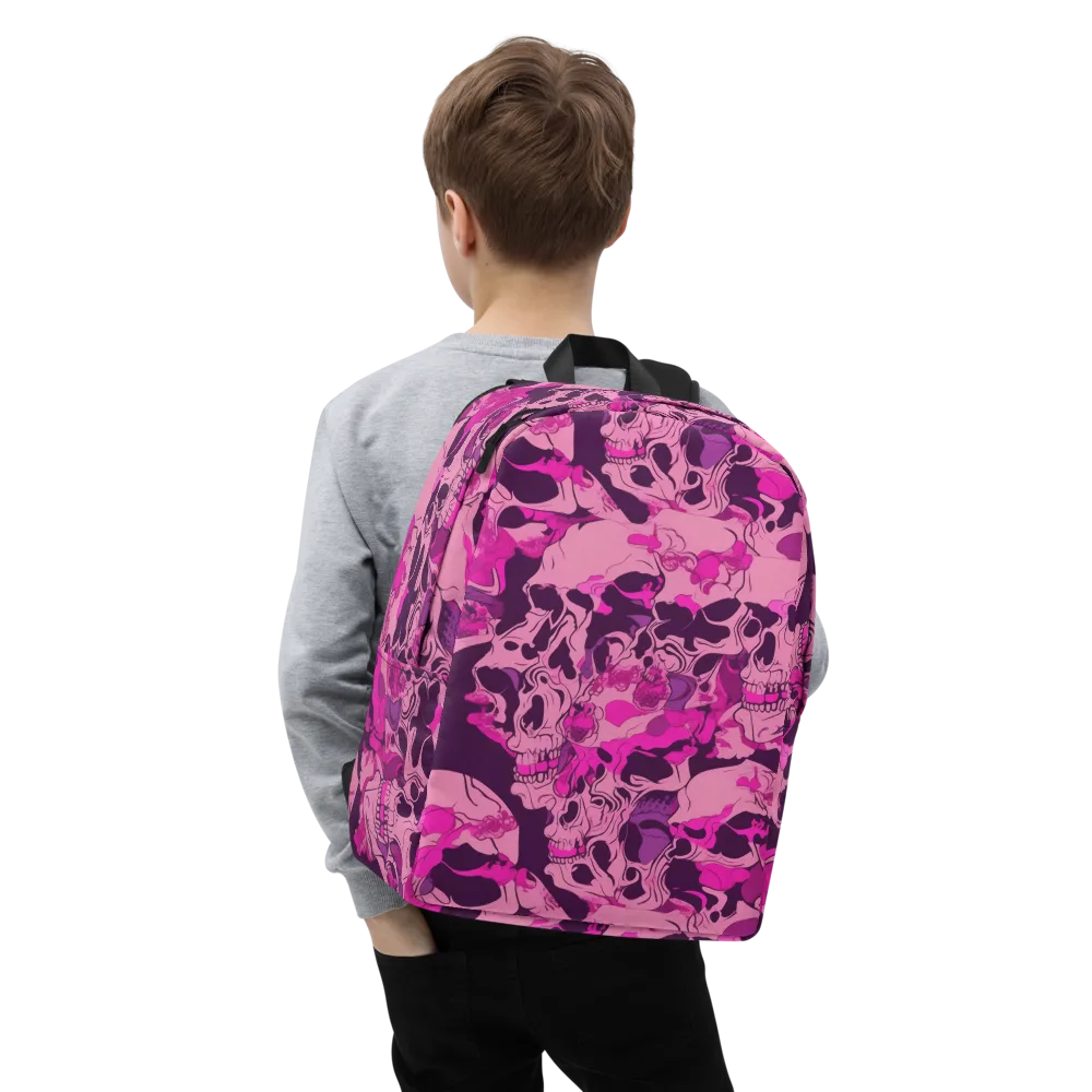 Fuchsia Afterlife on Minimalist Backpack — Zoomed-in